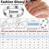 Couples Ring High Polishing Glossy Band 3mm Stackable Thin Rings