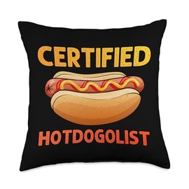 Cool Hotdog Outfit For Men Women Adult Hotdog Hot Dog Lover Throw Pillow