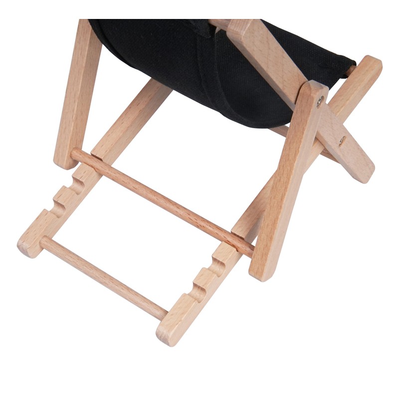 Hanpo Mini Wood Beach Chair Phone Stand, Cute Fabric Foldable