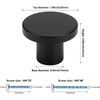 LONTAN 10 Pack Black Kitchen Knobs Black Cupboard Knobs Round