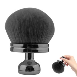 1 Piece Large Make Up Brush Black Handle & Bristle Foundation Brush - for Self-Tanner, Liquid Cheek Colour & Face Cream | Precise Round Shape for Studio Quality Brush Set Makeup