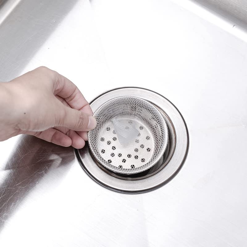 100Pcs Sink Drain Strainer Net Disposable Mesh Filter Bag Kitchen