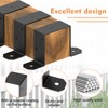 Kujunpao 8 Pcs 4" x 4" Strap Post Ties, 14