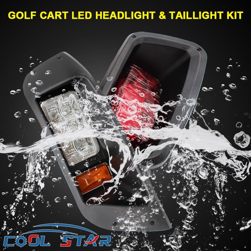COOL STAR LED Headlight Tail Light Kit Compatible with EZGO