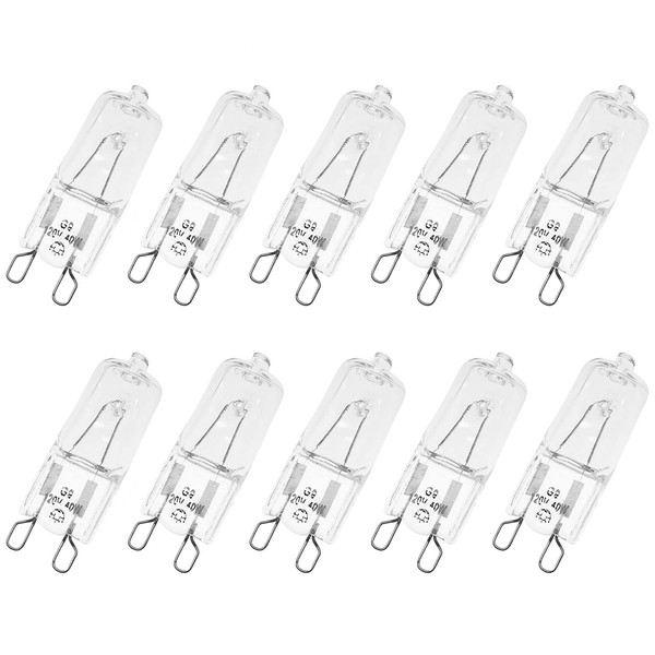 SQXBK 10PCS 120V 40W G9 Halogen Light Bulbs Dimmable Long