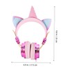 Operitacx Comfortable Protein Earmuffs Cat Ears Unicorn Horn Headset for