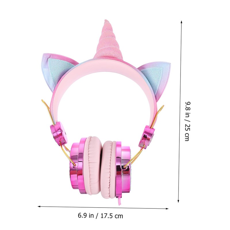 Operitacx Comfortable Protein Earmuffs Cat Ears Unicorn Horn Headset for