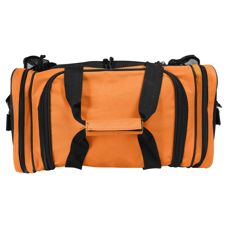 DALIX 17" Duffle Bag Dual Front Mesh Pockets in Orange