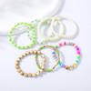 Surfer Heishi Clay Bead Bracelets for Women Bohemian Stackable Gold