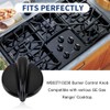 4Pcs WB03T10236 Burner Control Knob, Gas Cooktop Knobs Black for