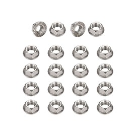 1/4-20 Flange Nuts - IMScrews 304 Stainless Steel DIN6923 Flange Nuts Pack of 100