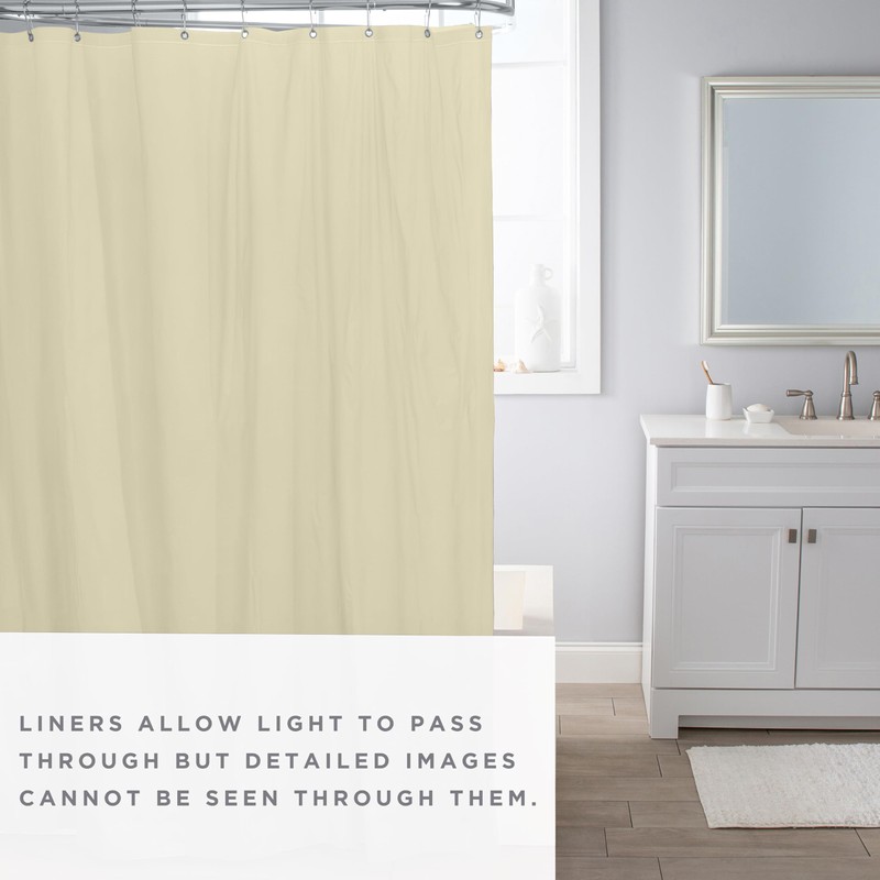 Bath Bliss Premium Shower Curtain Liner in Beige
