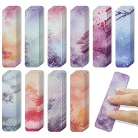 DASTTUIS 80 Pieces Calm Anxiety Sensory Stickers - Sensory Strips with 2 Textured Surface Adhesives - Fidget Stickers Office & Classroom Desk Must Haves for Adults Teens （Ink Landscape