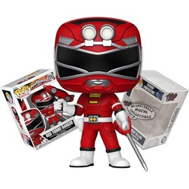 Funko Power Rangers Turbo Red Turbo Ranger with Sword and Blaster + ToyBop Protector: Retro Pop! TV Vinyl Figure (Bundled with Pro-Deluxe Pop Protector Collector Case Box Gift Set)