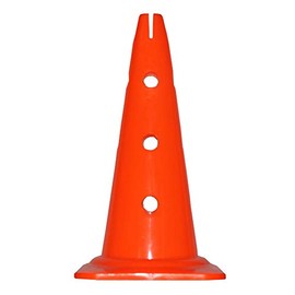 Agility Dog Sports, Multi-Purpose Cone with Holes, 40 cm, Various Colours, Orange
