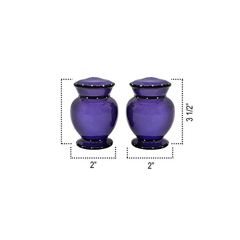ACK Ceramic Hand Painted Tuscany Purple Ruffle Refillable Napkin Holder,