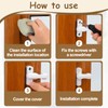 Girihe 6 Pcs Sash Jammers for UPVC Doors, Window Lock