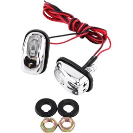 VGEBY Boquilla de Rociador para Limpiaparabrisas, 2 Piezas con Luz LED Azul 12V, Inyector de Agua de Chorro para Coche, Ideal para Conducción Nocturna y Diversos Modelos de Vehículos