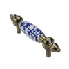 Mcredy 4 Pcs Blue and White Porcelain Ceramic Cabinet Pulls