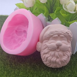Great Mold Santa Claus Silicone Soap Molds Craft Art Christmas Silicone Soap Mold Craft Molds 3D DIY Handmade Soap Molds