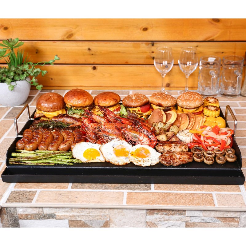Nonstick Cast Iron Griddle for Gas Grill Nanoceramic Stove Top