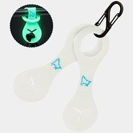 PuppyDoggy Dog Poop Bag Holder for Leash Waste Bag Carrier Dog Poop Bag Dispenser for Walking Running Bicycle Accessory 2 pieces (White)