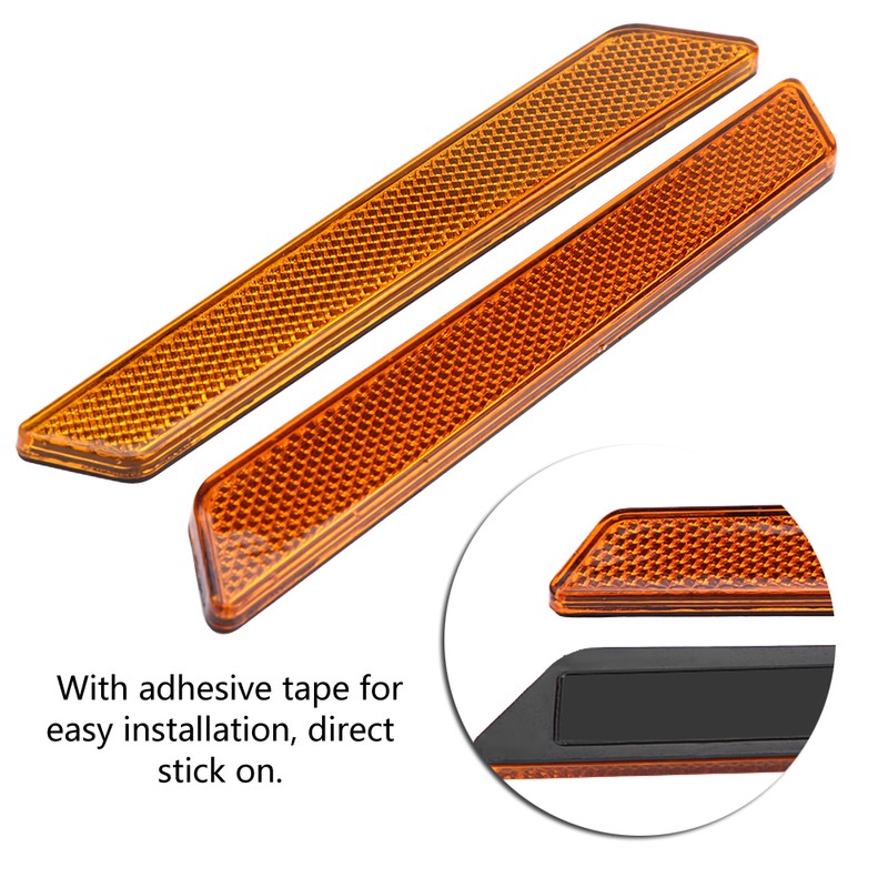 Pair of Hard Saddlebag Latch Cover Reflectors for FLHT FLT