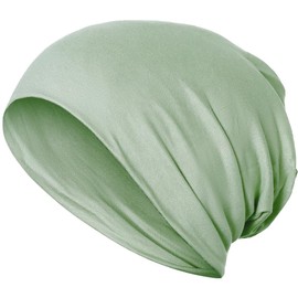 JarseHera Cotton Slouchy Beanie for Men Women Chemo Headwear Soft Sleep Caps Skull Cap Hats Sage Green,1 PCS