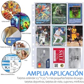 900 Paquete Protector de Cartas,Binder Photocard,Bolsillos de Doble Cara para Tarjetas de Intercambio,Materiales Transparentes y HD para Carpetas de Béisbol,Tarjetas de Fotos,Tarjetas Juego,50 Páginas