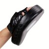 Boxing Training Focus Pad, Black Leather, Curved Design, Single Unit,