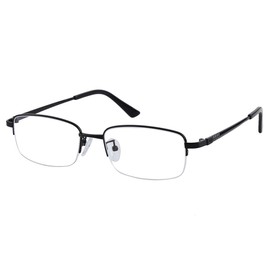 HUIHUIKK Nearsighted Metal Myopia Glasses Everyday Use Mens Womens -2.75 Black Distance Spectacles (NOT READING GLASSES)