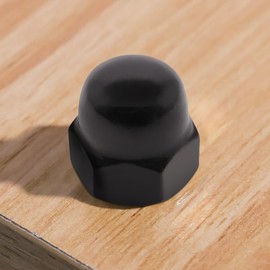 Glvaner 5/16-18 Stainless Steel Acorn Cap Nuts, Hexagon Dome Head Cap Nuts Locknuts, 304 Stainless Steel 18-8, Black Coated, 20 pcs