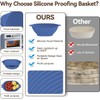 Silicone Bread Proofing Baskets Set of 2-9" Round and 10"