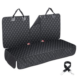 ANOSOSPECIAL Dog Car Seat Cover for Back Seat Cover for Kids ISOFIX Car Seat Protector for Dogs Nonslip Water Proof Universal Fit Dog Car Seat Cover for Truck SUV(Large,Black)