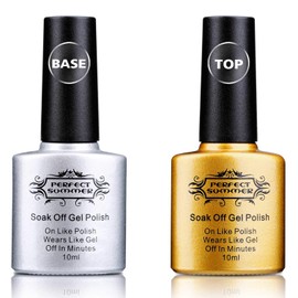 Gel Nail Base Coat Topcoat, 0.3 fl oz (10 ml), UV/LED Compatible