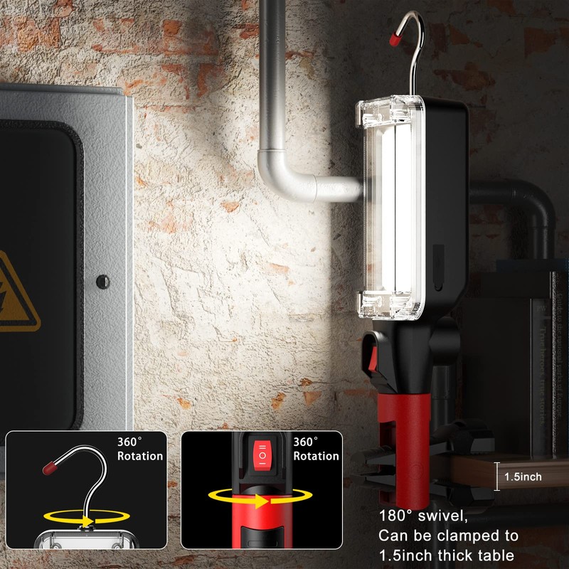 Rechargeable COB LED Work Light - Magnetic Hands-Free Trouble Light