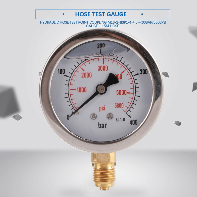 Hydraulic Hose test Kit, Hose Hydraulic Pressure Gauge kit, Point