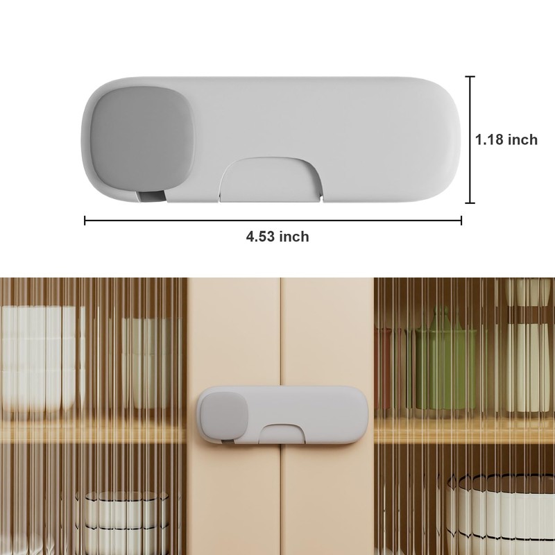 Child Proof Cabinet Locks,Adhesive Refrigerator Lock Baby Proofing,Multi-Use No Drilling