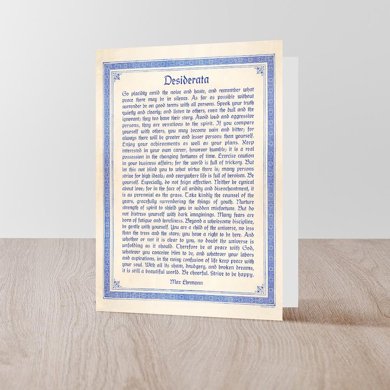 CafePress Desiderata Matte Folded Greeting Card Matte