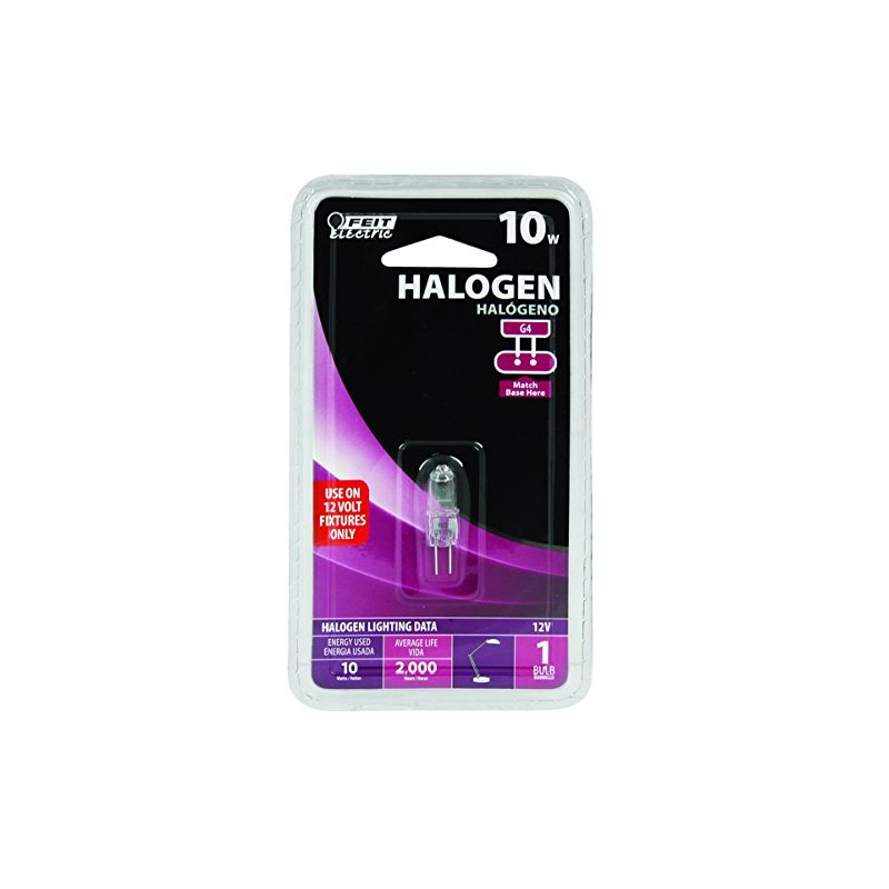 Feit Electric BPQ10T3 10 Watt Halogen Quartz T3 Bi Pin