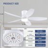 Surtime 48" Ceiling Fans with Lights-Low Profile Ceiling Fan with