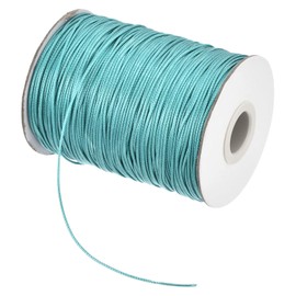 MECCANIXITY Waxed Cord 1mm Waxed Polyester Cord 175 Yard Blue