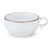 Hakusan Toki S Shaped Soup Bowl, Large, White Mat, Approx.