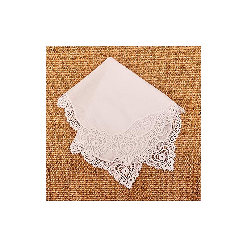 Milesky - Pañuelo de boda blanco de algodón puro, suave