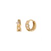 Gold&Deer 14K GF Twist Duo One-Touch Ring Earrings Yellow Gold