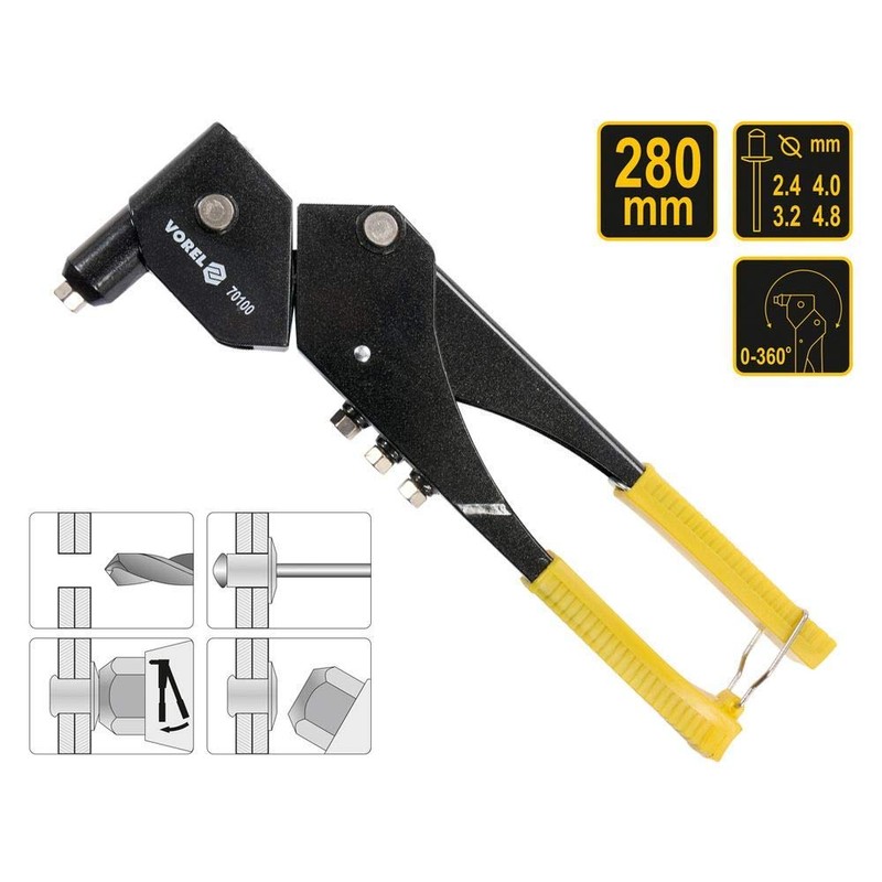 Vorel 70100/Round Head/Hand Riveter