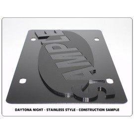 Eurosport Daytona- Compatible with -, Jeep Rubicon - Carbon Steel License Plate