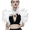 UQJE Victorian Natural Feather Shawl Shrug Shoulder Wrap Gothic Collar
