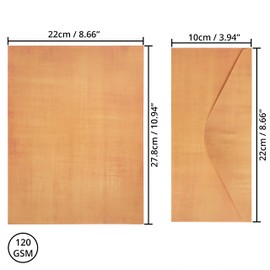 Belle Vous 60 Pack Vintage Stationery Writing Paper with Envelopes - 60 Classic Aged Sheets, 60 Matching Envelopes - Antique-Style Printing Paper for Invitations, Crafting, Letter Writing, and More