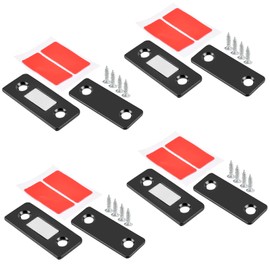 MIN CI Strong Magnetic Door Catch Cabinet Door Magnets Ultra-Thin Invisible for Cabinet Doors, Shower Doors, and Drawers Black 4Pack